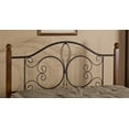 thumbnail image 4 of Hillsdale Furniture Milwaukee Textured Black Metal with Cherry Finished Wood Posts Full/Queen Headboard with Bed Frame, 4 of 4