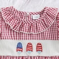 thumbnail image 6 of JUMEYU Newborn Fourth of July Bodysuits Girl Baby Girl Romper Newborn Girl Short Sleeve Romper Jumpsuit Outfit Cute Clothes 0 3 6 9 12 18 24 Months (Red,6-12 Months), 6 of 7