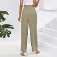 thumbnail image 3 of Plebaso Women's Wide Leg Pants High Waisted Dressy Palazzo Pants Lightweight Work Trousers with Pockets, 3 of 7