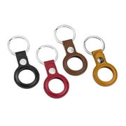 Slinger Slinger Leather Case for AirTag Finder, Anti-Scratch Protective Skin Cover with Keychain Compatible with AirTags 2021, 4 Pack