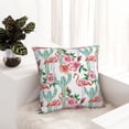 thumbnail image 6 of Yiaed Flamingo Flower Print Pillow Covers Super Soft Decorative Square Throw Pillow Covers Case Cushion Covers for Sofa Couch Bedroom Car Decor（No pillow core）-22"x22", 6 of 7