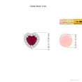 thumbnail image 4 of ANGARA Natural Heart-Shaped Ruby Pendant with Diamond Halo in 14K White Gold for Women (Size-5mm) | July Birthstone, Birthday, Anniversary, Jewelry Gift for Women | Natural Ruby Necklace, 4 of 9