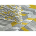 thumbnail image 3 of Ambesonne Vintage Quilted Coverlet 3 Pcs, Home Style Zig Zag, Queen Size, Grey Yellow, 3 of 4