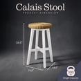 thumbnail image 5 of Alaterre Furniture Calais 24in Round Barstools Set of 2 with Woven Seats, White, 5 of 6