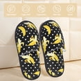 thumbnail image 2 of Fotbe Banana Pattern Women's Fuzzy Slippers Plush Slippers Fluffy Winter House Shoes Indoor and Outdoor-Large, 2 of 8