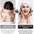 thumbnail image 7 of 2-Pack Silicone Face Scrubber - Manual Waterproof Facial Cleansing Brush For Men & Women, Soft Exfoliating Face Wash Brush, Black, 7 of 7