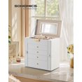 thumbnail image 2 of Caja de joyas SONGMICS organizador de 5 niveles con candado y espejo, 2 of 6
