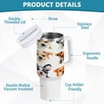 thumbnail image 4 of 40 Oz Car Handle Water Bottle Water Cup Water Bottle Water Jug Coffee Cup Travel Water Bottle Beautiful Watercolor Dogs, 4 of 8