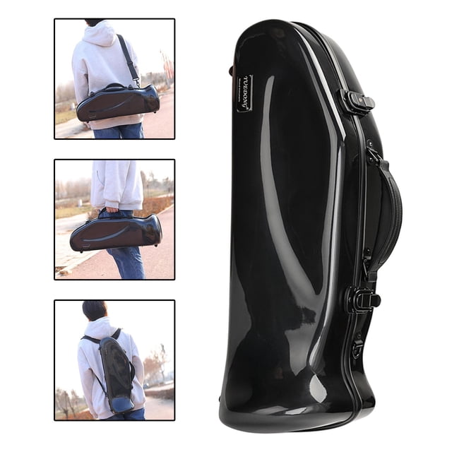 Estuche para trompeta perfecl Desmontable a prueba de golpes Carbono Negro