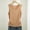 Khaki, variant on Endives Women's Cotton Tank Top Fitness Round Neck Wrapped Camisole Top Vest Basic Layer Tank Top Sport Wear Beige