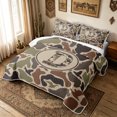 thumbnail image 3 of meiyoeat Retro Camouflage Letter D Twin Quilt Set for Men Boys, Hunting Duck Print Twin Coverlet Set, 2-Piece, 1 Comforter and 1 Pillowcase, 3 of 7