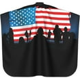 thumbnail image 3 of American Flag Hero Salon Barber Cape - Professional Hairdressing Waterproof Hair Cutting Cape With Adjustable Snap Closure-Haircut Apron For Hair Stylist And Home Use-55''X66'', 3 of 9
