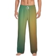 thumbnail image 2 of Lsque Orange To Teal Gradient Print Men's Pajama Pants, Lounge Pant - Comfortable Home Wear,Elastic Waistband, Stylish Design-Small, 2 of 9