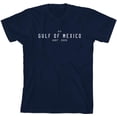 thumbnail image 3 of RIP Gulf of Mexico 1607-2025 Youth Navy Blue Crew Neck Short Sleeve Tee-Medium, 3 of 4