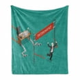 thumbnail image 1 of Retirement Party Soft Flannel Fleece Blanket, Senior Man Breaking Free from Office Desk Chain and Celebrating Retirement, Cozy Plush for Indoor and Outdoor Use, 60" x 80", Multicolor, by Ambesonne, 1 of 6
