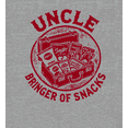 thumbnail image 2 of Uncle Bringer Of Snacks Adult Heather Gray Crew Neck Short Sleeve Tee-Medium, 2 of 4