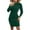 Green 2, variant on Womens Winter Ribbed Knit Sweater Dress Casual Long Sleeve Fall Dresses Sexy V Neck Bodycon Mini Dress