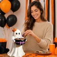 thumbnail image 3 of Wmkox8yii Ghost Figurine with Pumpkin Candy Bowl,9.8 inches Halloween Decorative Statue for Porch Tabletop Mantel Indoor Outdoor Display, 3 of 3