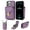 Purple, variant on Feishell Crossbody Wallet Case for iPhone 16 Pro Max with Detachable Shoulder Strap,Premium PU Leather Metal Snap Zipper Pocket Credit Card Holder Kickstand Phone Case for Women Men,Mint