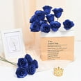 thumbnail image 6 of Waipfaru Glitter Roses Bouquet Blue,24pcs Glitter Artificial Flowers,DIY Glitter Everlasting Rose Bouquet with Stem for Valentine's Day Gifts,Engagement,Anniversary,Wedding, 6 of 8