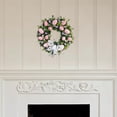 thumbnail image 3 of Easter Wreath with Colorful Eggs Easter Wreath Decorations Home,Artificial Pink, 3 of 7