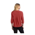 thumbnail image 2 of MERCER+METTLE Women's Stretch Crepe 3/4-Sleeve Blouse | Women's Lightweight Dressy Top, Business Casual Shirt for Work - Terracotta M, 2 of 4