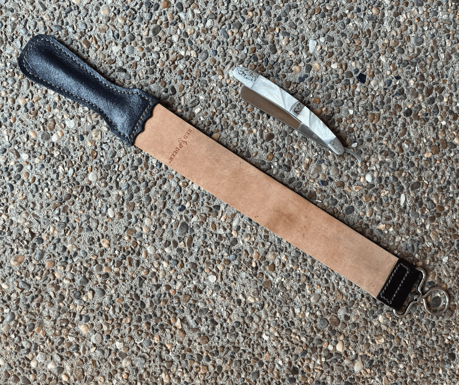 Pearl Professional Straight Razor with Leather Strop