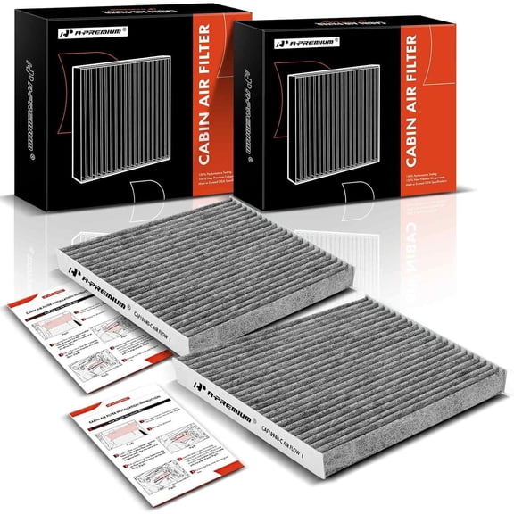 A-Premium 2-PC Cabin Air Filter with Activated Carbon Compatible with BMW F25 X3 2011-2017, F26 X4 2015-2018, 2.0L 3.0L, Replace# 64319237158