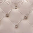thumbnail image 2 of Bowery Hill Pouf Moderne en Velours Touffeté en Beige et Or, 2 of 8