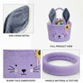 thumbnail image 4 of Yanxiao Easter Baskets, Cute Easter Plush Bunny Baskets, Easter Egg Hunt Baskets with Cute Bunny Ears, Easter Gifts Baskets Egg Hunt Baskets for Girls, Baby, Kids, Children and Boys, Purple, 4 of 10