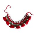 thumbnail image 2 of Christmas Birthday Gift Knitted Collar, Cute Bell Flower Adjustable Pet Collar, Stylish Decorative Neck Wear for Cats Dogs, Perfect Pet Photography Props, Red S, 2 of 8