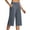 Blue, variant on Women's High Waist Capri Pants Stretchy 3/4 Length Summer Casual Dressy Yoga Golf Cropped Pants with Pocket Plus Size