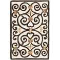 thumbnail image 3 of Safavieh Chelsea Aragon Oriental Wool Area Rug, Ivory/Dark Brown, 2'6" x 4', 3 of 12