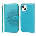 thumbnail image 4 of Allytech Flip Wallet Case For iPhone 13 6.1 inch,Luxury PU Leather 360 Protection Shockproof Magnetic Stand with Wrist Strap Cover.For iPhone 13,Blue, 4 of 7