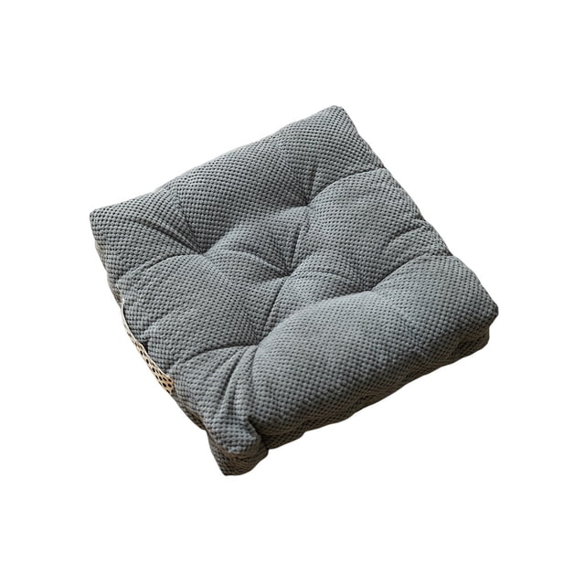 Advancent Sólido Tatami Floor Almohada de meditación Cojín de asiento cuadrado con asa Estera para silla Al aire libre Patio Comedor Cojín Decoración del hogar Gris claro 48*48*10cm