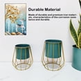 thumbnail image 1 of Nordic Style Planter Succulent Plant Geometric Desktop Planter With Display Flower Pot Display Holder Stand Metal Desktop For Home Business Lantern Dark Green, 1 of 9