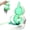 Green, variant on Glass Gourd Water Bottle, Chinese Retro Drinking Gourd Bottle Leak-Proof,Unique Bottles with Tassel & Sash for Home Decoration, Portable Sports Water Bottles for Outdoor