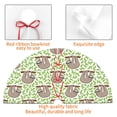 thumbnail image 4 of Sikiie Cute Animal Sloth On A Branch 30-48 inches {designName} Print Christmas Tree Skirt Snowman Xmas Tree Skirt with Edge Christmas Decorations for Holiday Party-36", 4 of 7