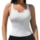 thumbnail image 2 of Ropa interior térmica Tops Moda para mujer Camiseta lisa Blusa sin mangas Cuello en V Camisetas sin mangas casuales Cami Blusa de poliéster para mujer, 2 of 6