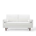 thumbnail image 6 of Modway Valour Performance Velvet Loveseat in White, 6 of 9