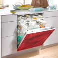 thumbnail image 5 of Dailycode Dishwasher Magnet Cover Magnetic Fridge Door Cover Home Kitchen Decor, Red Brush Strokes Art, 23"x 26", 5 of 6