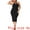 Black, variant on DARING DIVA Plus Size Sweater Twist Front Halter Neck Midi Dress 1X Light Pink