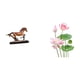 thumbnail image 1 of Figura de caballo en miniatura, escultura de resina, estatua de animal, de pared, adorno coleccionable, ideal para dormitorio, sala de estar, 1 of 8