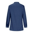 thumbnail image 5 of Goodtrade8 Long Sleeve Winter Tops for Women Dark Blue Polka Dot Plus Size Casual V-Neck Womens Shirts Plus Size, 5 of 6