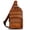 Brown, variant on Genuine Leather Sling Bag for Men Women Sling Backpack Purses Crossbody Bag
