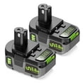 thumbnail image 1 of 2pcs 18V 5Ah Li-ion Battery For Ryobi ONE+ Replacement For P108/P107/P105/P104/P103/P102/RB18L50 /BPL1820 Real Capacity, 1 of 9