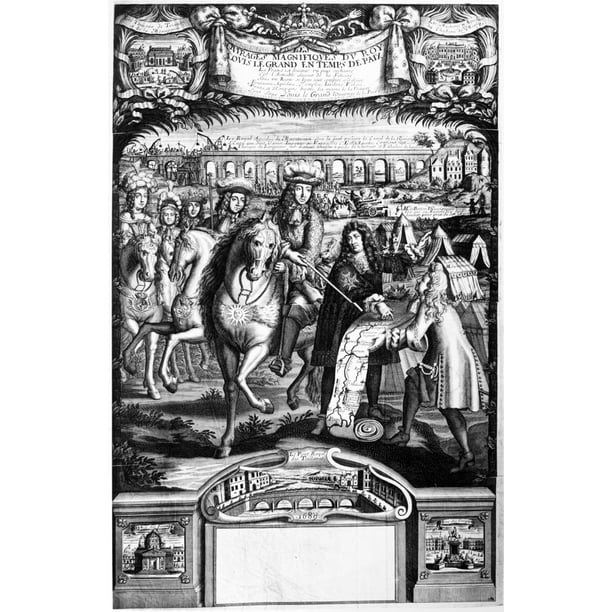 Louis Xiv 1638 1715 Nking Of France 1643 1715 The King And His Engineers And Architects At The Construction Site Of The Walmart Com Walmart Com