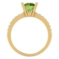 thumbnail image 4 of 1.71 ct Round Cut Natural Peridot Solitaire with Accents Engagement Ring for Women in 18K Yellow Gold, 4 of 5