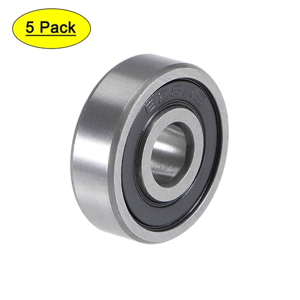 Rodamientos de bolas de surco profundo 625-2RS 5mmx16mmx5mm Doble sellado de acero cromo P5 5pcs