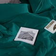 thumbnail image 6 of 3 Piece New Fluffy Pattern Comforter Set, 800 TC, 100% Egyptian Cotton, Full/Queen Size Teal Solid, 6 of 6